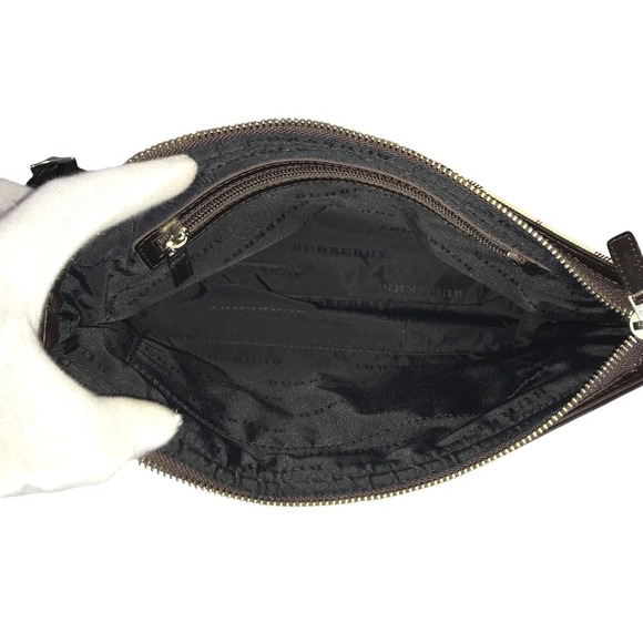 Burberry Nova Check Crossbody Shoulder Bag Canvas Beige Brown - Picture 15 of 16